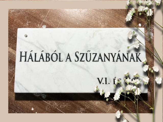 Hálatáblák – 1. alkotás